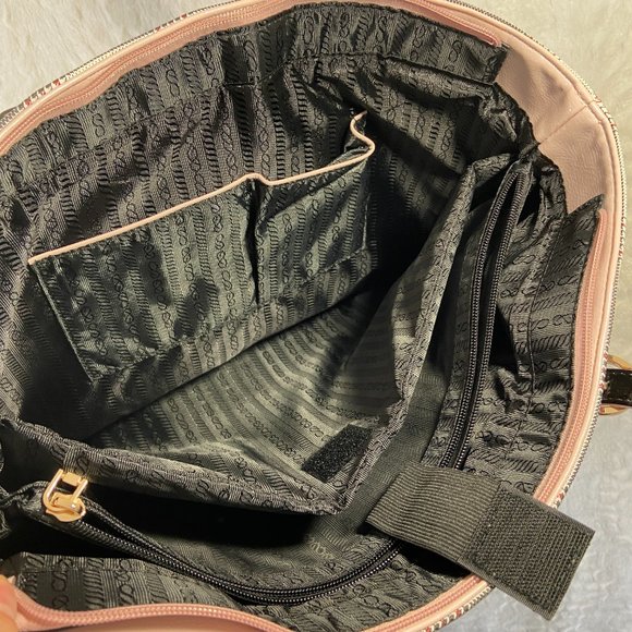 MOSISO  plaid Tote laptop bag carry all  houndstooth large Pink bow, stylish - Picture 12 of 14